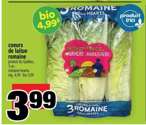 cœurs de laitue romaine