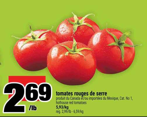 TOMATES ROUGES DE SERRE