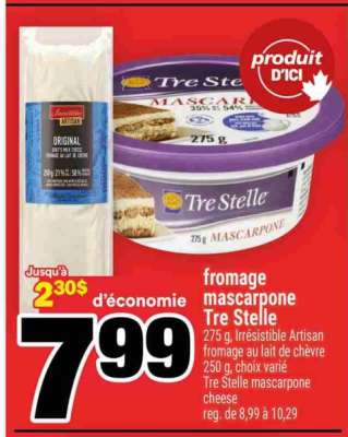 fromage mascarpone Tre Stelle