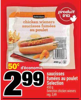 SAUCISSES FUMÉES AU POULET SELECTION