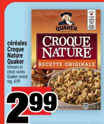 CÉRÉALES CROQUE NATURE QUAKER