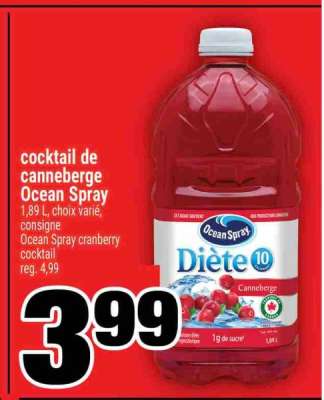 cocktail de canneberge Ocean Spray