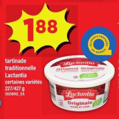 tartinade traditionnelle Lactantia