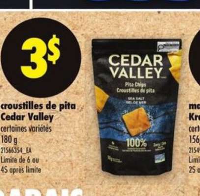 croustilles de pita Cedar Valley