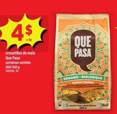 croustilles de maïs Que Pasa