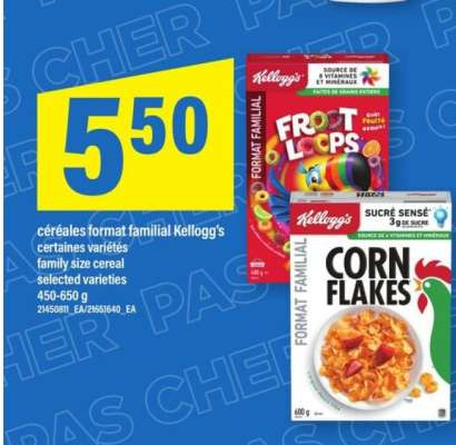 Kellogg's céréales format familial