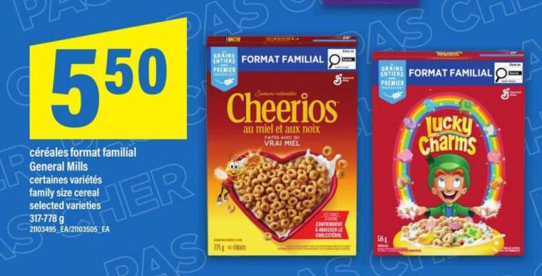 céréales format familial General Mills