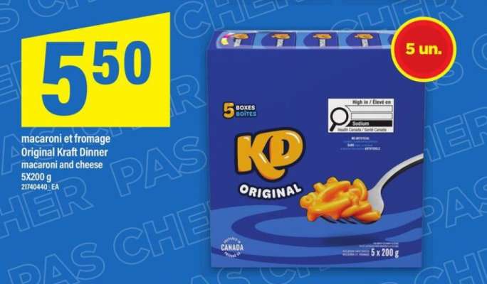 macaroni et fromage original Kraft Dinner