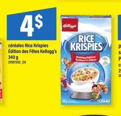 céréales Rice Krispies Édition des Fêtes Kellogg's