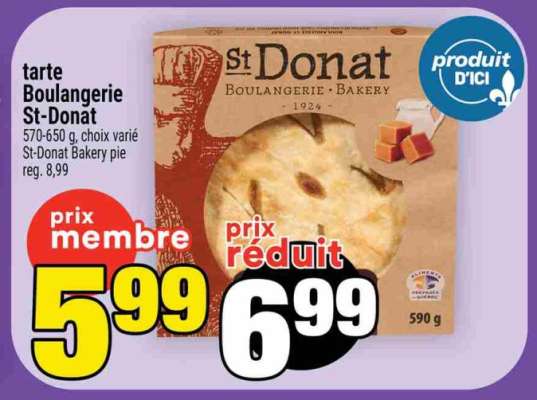 TARTE BOULANGERIE ST-DONAT