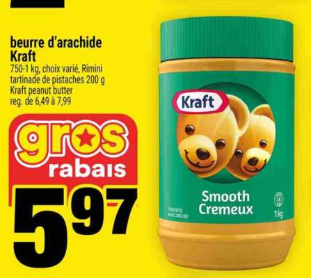 BEURRE D'ARACHIDE KRAFT