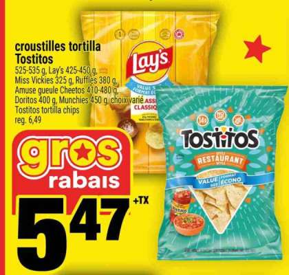 Croustilles Tortilla Tostitos