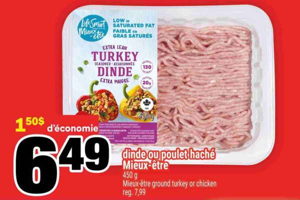 dinde ou poulet haché Mieux-être