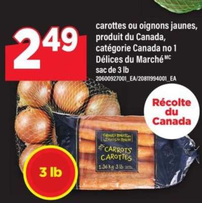 CAROTTES ou OIGNONS JAUNES