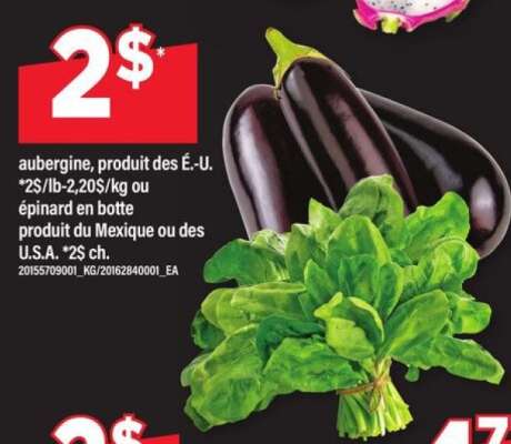 Aubergine et épinard