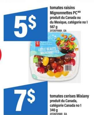 tomates raisins Mignonnettes PC