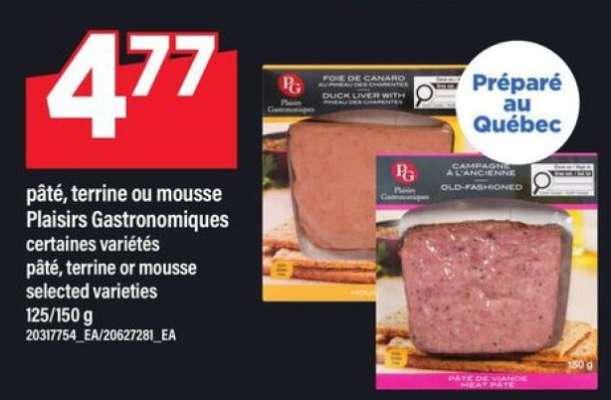 Plaisirs Gastronomiques pâté, terrine ou mousse