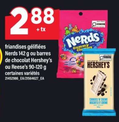 Nerds Gummy Clusters ou Hershey's Cookies 'n' Creme