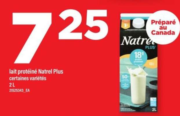 lait protéiné Natrel Plus