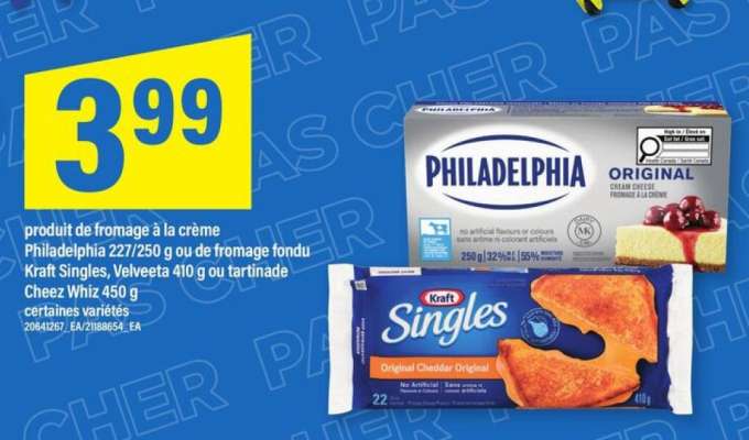 Philadelphia, Kraft Singles, Velveeta, Cheez Whiz