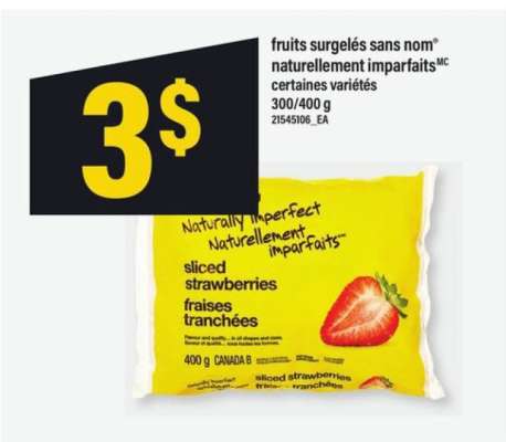fruits surgelés sans nom naturellement imparfaits