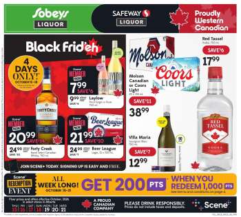 Circulaire Sobeys Liquor - 15 Octobre 2026 - 21 Octobre 2026.