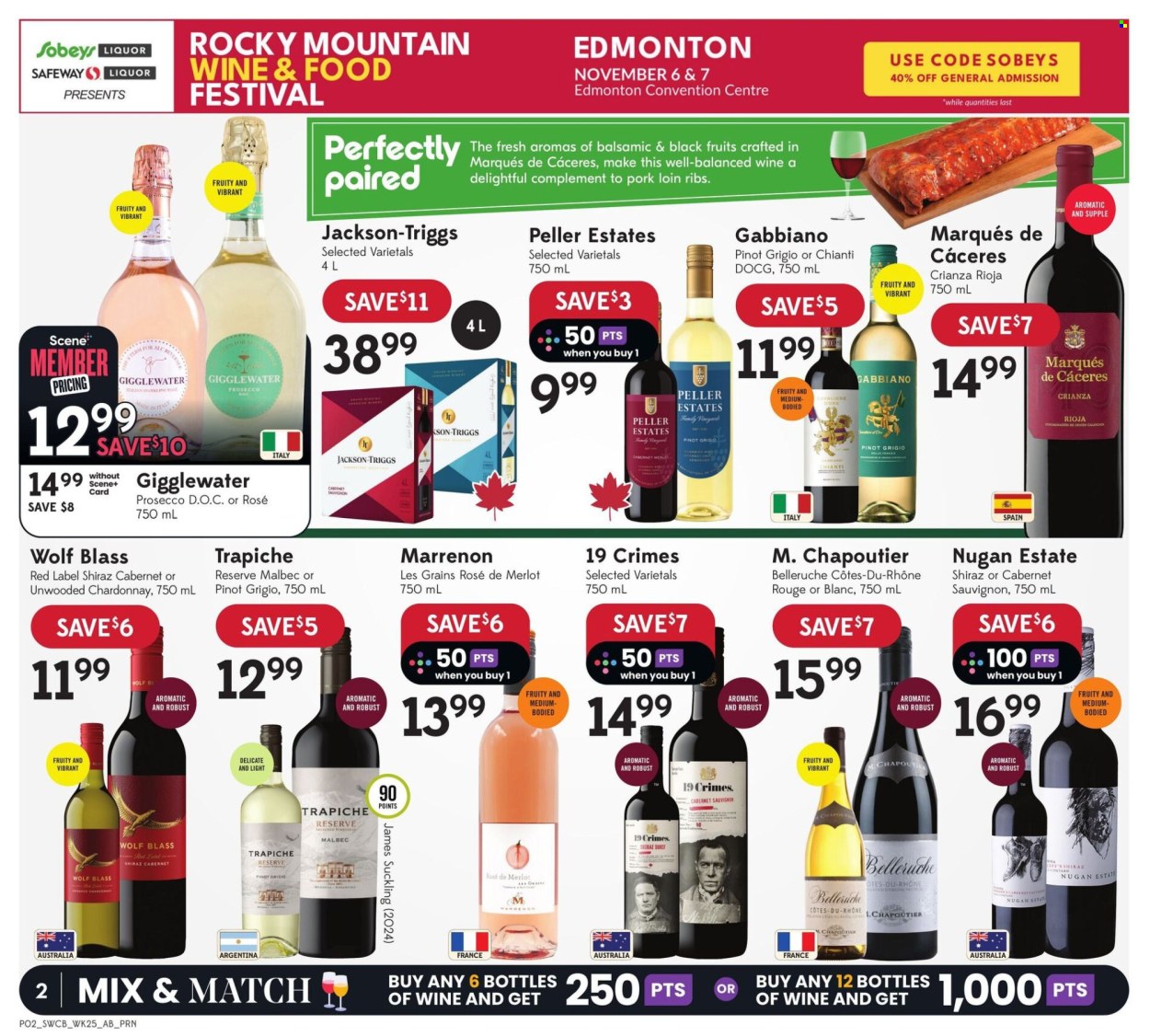 Circulaire Sobeys Liquor - 15 Octobre 2026 - 21 Octobre 2026. Page 2