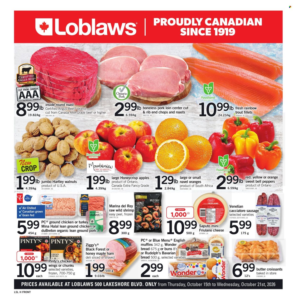 Circulaire Loblaws - 15 Octobre 2026 - 21 Octobre 2026. Page 1