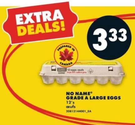 NO NAME GRADE A LARGE EGGS