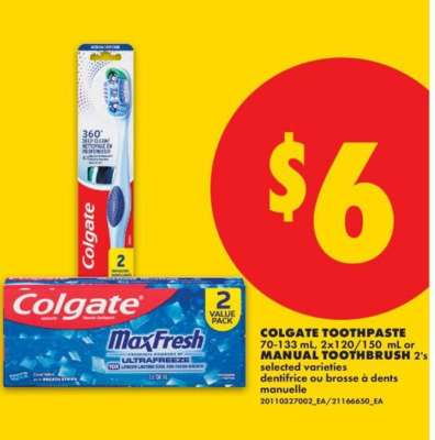 Colgate Toothpaste or Manual Toothbrush