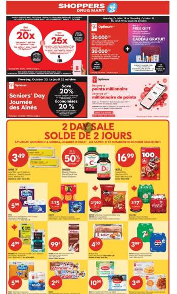 Circulaire Shoppers Drug Mart - 17 Octobre 2026 - 22 Octobre 2026.