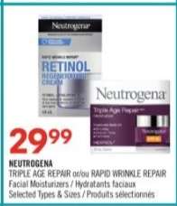 NEUTROGENA TRIPLE AGE REPAIR or/ou RAPID WRINKLE REPAIR