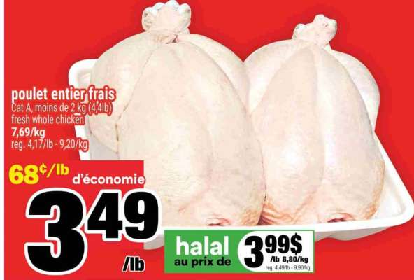 POULET ENTIER FRAIS