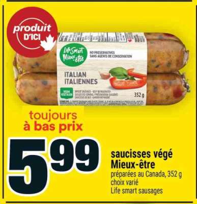 saucisses végé Mieux-être