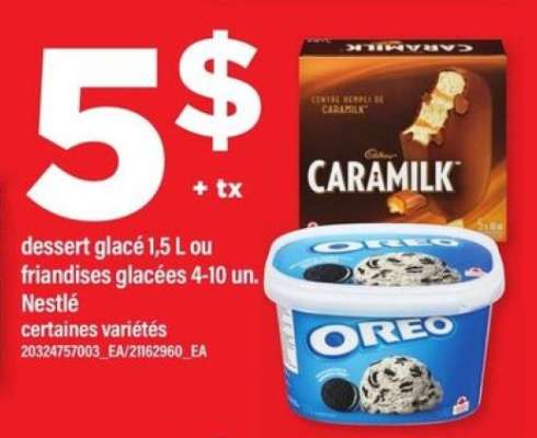 Nestlé dessert glacé