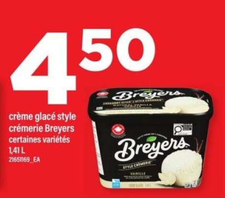 Breyers Crème glacée Style Crèmerie