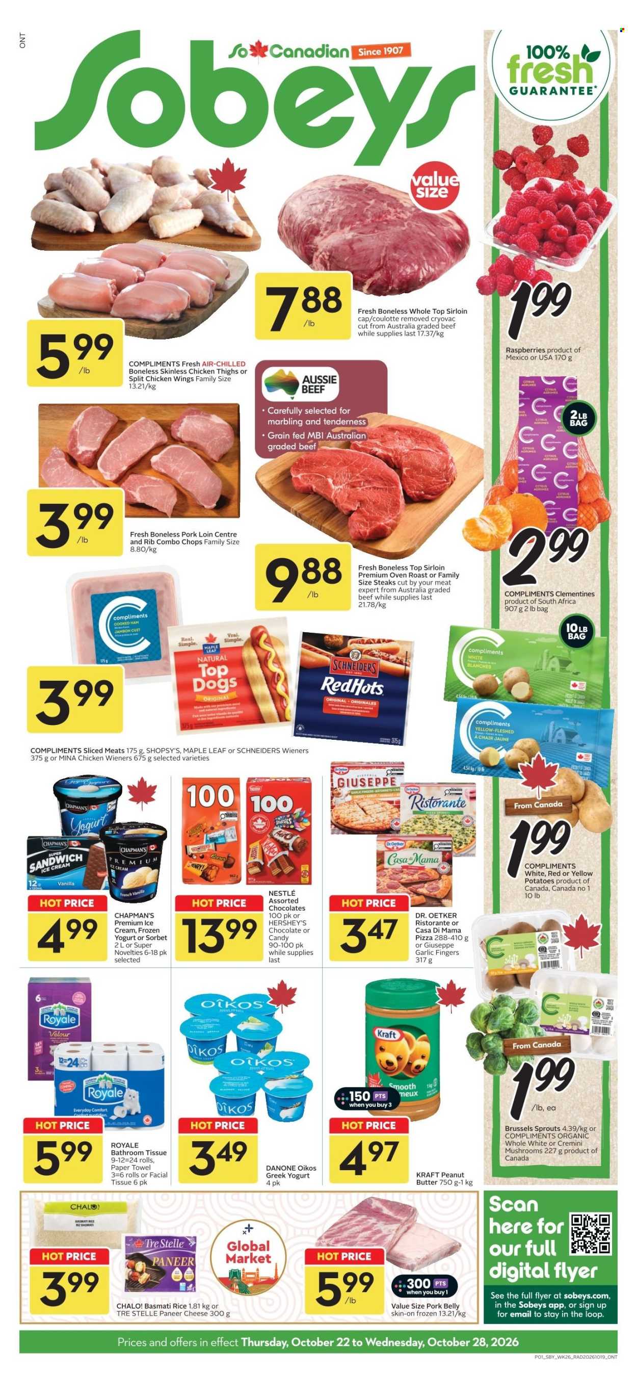 Circulaire Sobeys - 22 Octobre 2026 - 28 Octobre 2026. Page 1
