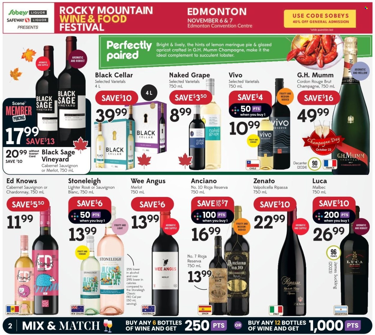 Circulaire Sobeys Liquor - 22 Octobre 2026 - 28 Octobre 2026. Page 2