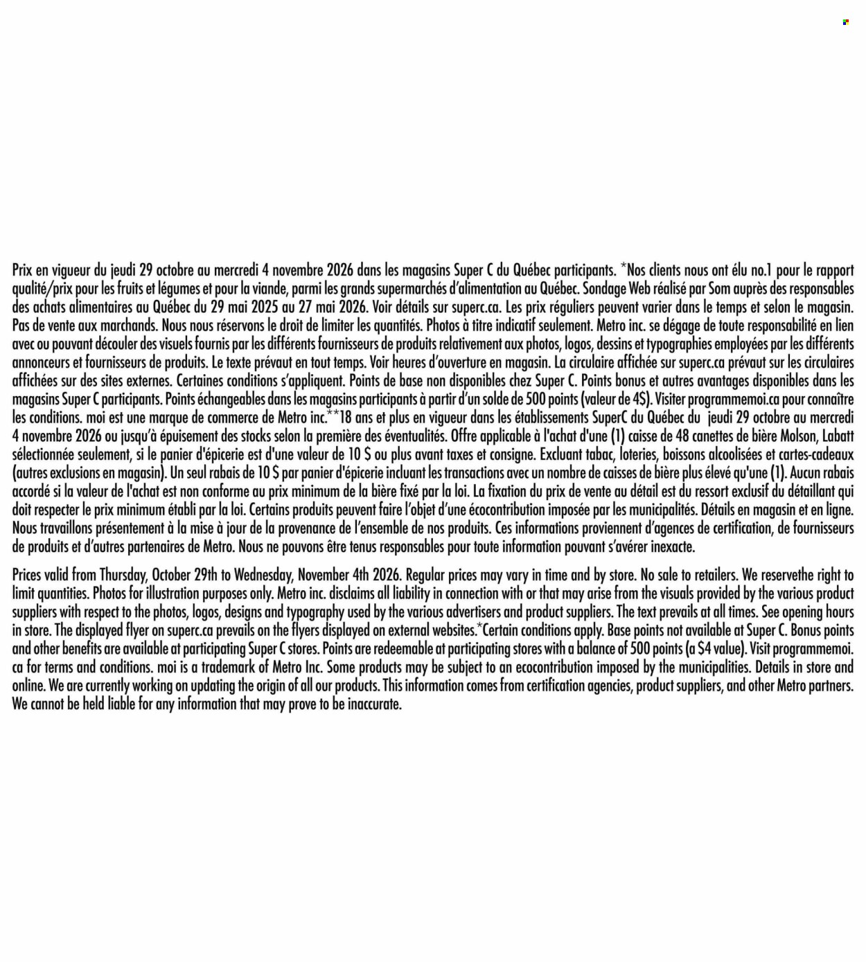 Circulaire Super C - 29 Octobre 2026 - 04 Novembre 2026. Page 22