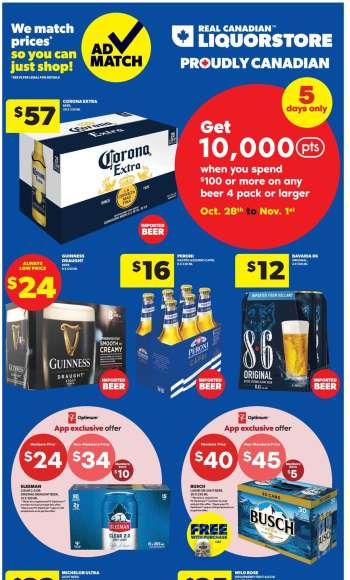 Circulaire Real Canadian Liquorstore - 28 Octobre 2026 - 01 Novembre 2026.