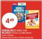 GENERAL MILLS OATMEAL CRISP, KELLOGG'S VECTOR nebo MINI-WHEATS
